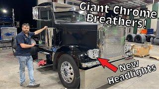 Slapping Some Chrome on the Peterbilt Just in time for Mid-America Trucking Show!