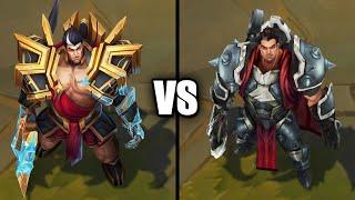 Prestige Triumphant General Darius vs Original Base Darius Skin Comparison (League of Legends)