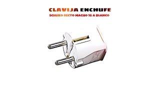 Clavija enchufe schuko recto macho 16 A Blanco distribuido por CABLEPELADO ®