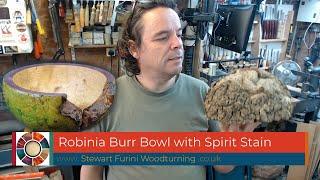 Robinia Burr Bowl and Stain