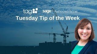 How To Update Cost to Complete in Sage 100 Contractor | TAG Tuesday Tip Video