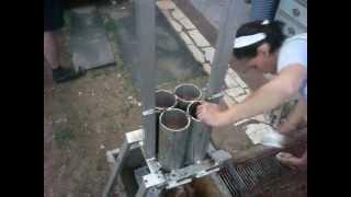 Homemade briquette press / racna presa za briketi