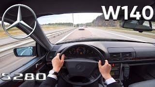 1997 Mercedes-Benz W140 S280 (193 HP) POV Test Drive | Walkaround, 0-100, Acceleration, Sounds