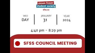 SFSS Council Meeting 2024 January 31