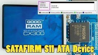 FIXING problem Disk Unknow not initialized / SATAFIRM S11 REPAIR SSD / Kingston sa400 GoodRam cx300