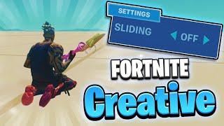 How to slide in fortnite creative