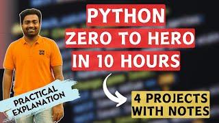 Learn Python in just 1 day | Python Course for Beginners with Projects #abhishekveeramalla