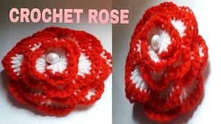 Crochet Rose | Crochet Flower | How to crochet a rose | Moni Craft Creation