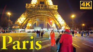 Paris, France  - Paris Night Walk - 4K HDR - Walking Tour 2022 | Paris 4K | A Walk In Paris