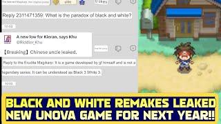 NEW POKEMON BLACK & WHITE GAMES LEAKED!! NEW REMAKE & NEW UNOVA GAME FOR NEXT YEAR!! | Pokemon Leaks