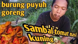 BURUNG PUYUH GORENG SAMBAL TOMAT NASI KUNING