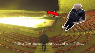 POLICE ESCAPE IN STADIUM! *WE GOT AWAY*