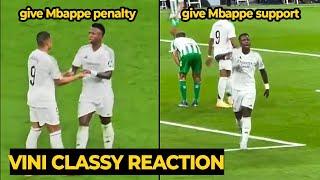 Vini Jr classy reaction give Mbappe to take PENALTY and telling the fans to get LOUDER in SUPPORT