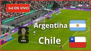 Argentina vs Chile en vivo Clasificatorios para el Mundial 2026 Simulación de fútbol Gameplay PC