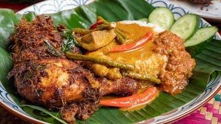 Nasi Kukus Ayam Goreng Berempah (Pantai Timur) – Rangup & Juicy!