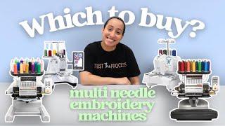 THE BEST EMBROIDERY MACHINES FOR YOUR HOME BUSINESS! My Multi-needle Embroidery Machines!