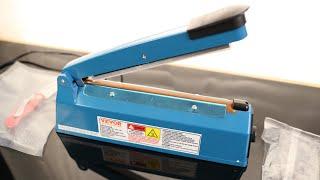 VEVOR Impulse Sealer 8 inch, Manual Heat Seal Machine with Adjustable Heating Mode