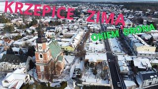 KRZEPICE- miasto, synagoga i kirkut. Drone 4k