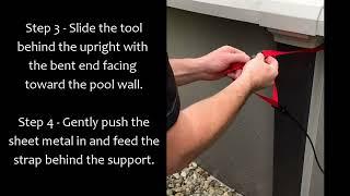 PoolTree System Tips - Installing the red straps to the pool