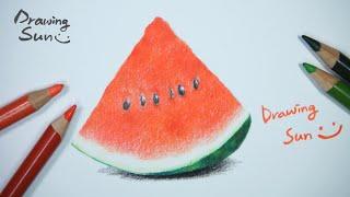 수박 그림 그리기 Watermelon drawing