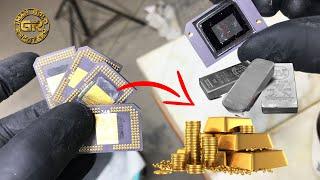 Gold & Silver from Small  DLP CPU  Processors  | Gold & Silver Recovery From Processors |