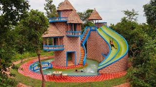 [Full Videos] Build Creative  Pretty Brick Villa With Water Slide Park & Swimming Pool