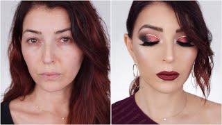 CRANBERRY CUT CREASE GLITTER SMOKEY EYES | PAULINA ALAIEV X SIGMA