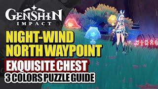 Three Colors Exquisite Chest Quick Guide | Waypoint North Of Night-Wind Tribe | Genshin Impact 5.2