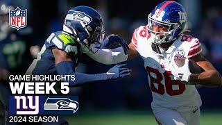 New York Giants vs. Seattle Seahawks Game Highlights | NFL 2024 Season Week 5