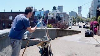 CITYSCAPE plein air OIL PAINTING san francisco