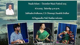 Subhadra Sridharan - Vocal Concert - Naada Inbam - December Music Festival 2023