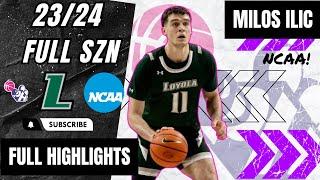 Milos Ilic Highlights 2023/24 || NCAA D1 || Loyola University Maryland