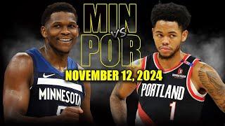 Minnesota Timberwolves vs Portland Trail Blazers Full Game Highlights - November |2024-25 NBA Season