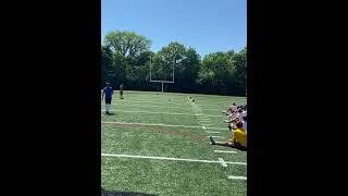 Greg Zuerlein, NY Jets kicker, demonstration kicks at The Kicking Coach camp @TheKickingCoach