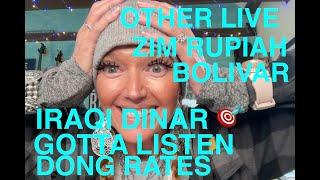 IRAQI DINAR & DONG RATES WOW PLUS SUMMARY & rupiah zim & bolivar live rates