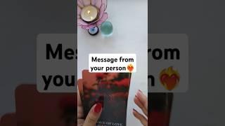 Message from your person ️‍ #shorts #tarotreading #dmtodf