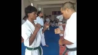 Body conditioning practice with sensai Kamal bist . North Indian Karate chief . #karate