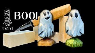 How to Carve a Friendly Ghost -Full Woodcarving Tutorial (1x1 series)