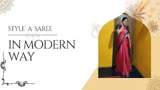 Viral Modern Saree Draping Tricks No One tells You! ‍ #lowerpleats #lshape