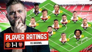 Casemiro Playing Well! Garnacho LIVELY! Man United vs Arsenal Player Ratings!