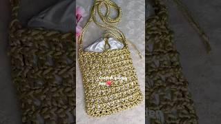 Crochet golden bag 🫶#crochet #explore#shortsyoutube #craft #handmadecrochet #crochet bag