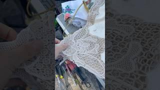 Скатерть ручная работа находка на барахолке #антиквариат #барахолка #текстиль
