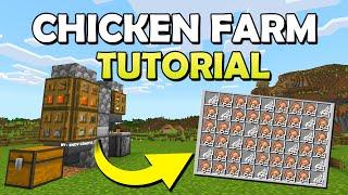 Easy 1.21 AFK Chicken Farm Tutorial in Minecraft Bedrock (MCPE/Xbox/PS4/Nintendo Switch/PC)