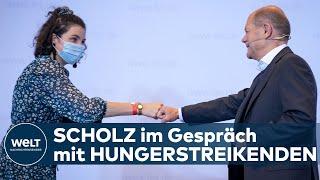 Nach HUNGERSTREIK: Klimaaktivisten treffen SPD-Kandidaten OLAF SCHOLZ