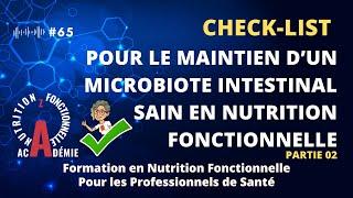 NF19-29#65 Check-list pour le maintien d’un microbiote intestinal sain en Nutrition Fonctionnelle 02