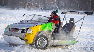 We convert a Mazda into a snowmobile