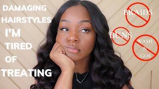 These Hairstyles Are Damaging Your Hair | Solutions To Damaging Hairstyles on Natural Hair!