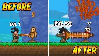 Terraria, But Damaging Enemies UPGRADE The Copper Shortsword…