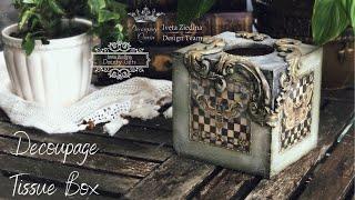 Dainty and the Queen Rice Paper - Decoupage Tissue Box