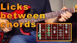 How to play licks between chords (Hendrix style)